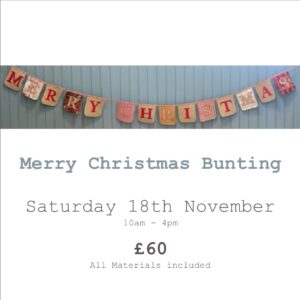 Merry Christmas Bunting Poster