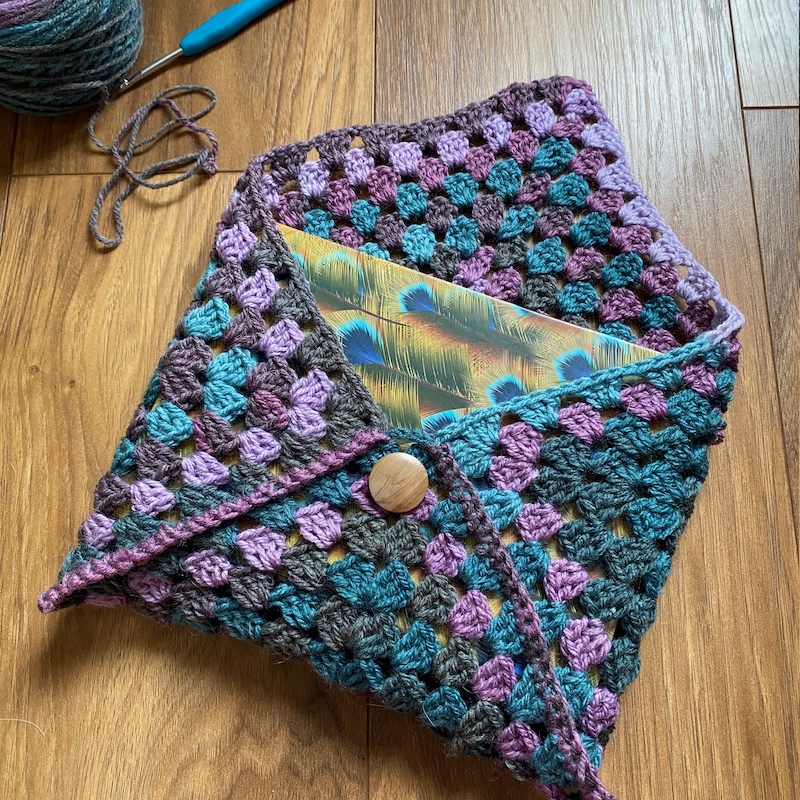 Crochet book cover